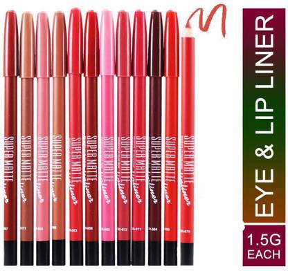 Shills Professional Super Matte 12PCs Eye & Lip Liner Pencil