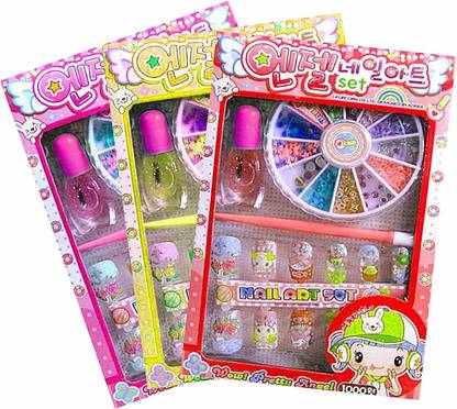 GLAZU Nail Art Kit For Girls (Pack of 3)