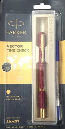 PARKER TIME CHECK ROLLER BALL PEN SET (RED) Roller Ball Pen