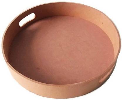 Satrangi Store MDF Round Tray, Circle Tray, Art and Craft, resin Art, decoupage art, 12 inch diameter Tray