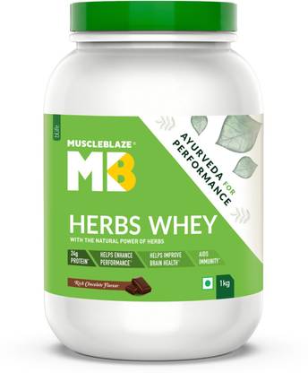 MUSCLEBLAZE Herbs Whey Ayurveda for Performance Whey Protein
