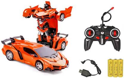 Velocious Remote Control Robot 2 in 1 Transform Car Toy for Kids with Light for Kids Chargeable Remote Control