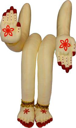 snehatrends Beautiful Goddess Lakshmi Hands and Legs for Pooja During Varamahalakshmi and Vratha Pooja (Small) Set Decorative Showpiece  -  28 cm