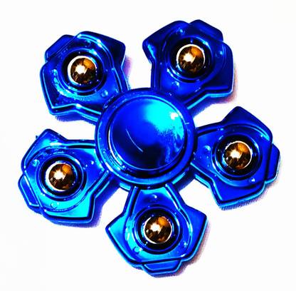 KRISHNAVI 5 Balls Ultra Speed Metal Fidget Spinner- Blue