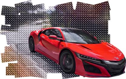 WALLDESIGN 30.48 cm Honda NSX 3D Car Wallpaper - 19.1 inch width x 12 inch height - Small Self Adhesive Sticker