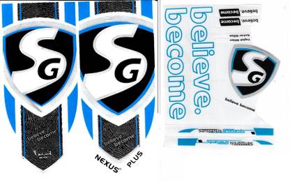 SG BRD Cricket Bat Sticker (Blue) Bat Sticker