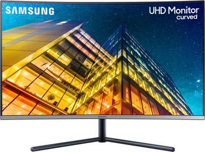 Samsung 81.28 cm (32 inch) Curved 4K Ultra HD LED Backlit VA Panel 1500R, 1 Billion Colors, 2500:1 Contrast ratio, Game mode, Bezel Less Design Monitor (LU32R590CWWXXL)
