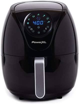 PowerXL Air Fryer Maxx 4 QT , Special Edition 2021, Extra Hot Air Fry, Cook, Crisp, Broil, Roast, Bake,, High Gloss Finish, Black (4 Quart) Air Fryer