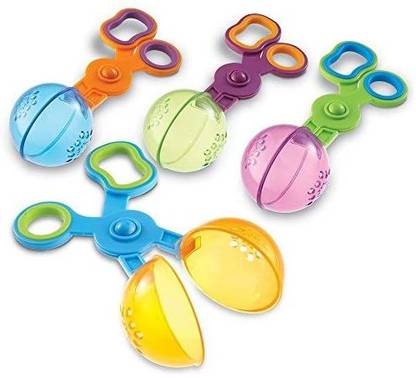 LEARNING RESOURCES Handy Scoopers, Fine Motor Toy, Scissor Skills,Colors, Set Of 4, Ages 3+