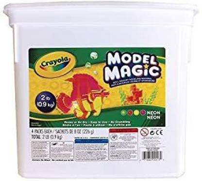 CRAYOLA Model Magic Neon, Modeling Clay Alternative, Slime Ingredient, 2Lb