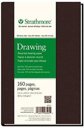Strathmore 465-5 Recycled Hardbound Art Journal, 160 Pages, 5.5" X 8.5"