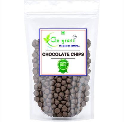GO GRASS PREMIUM QUALITY CHOCOLATE CHIPS FOR CAKE / CUPCAKES / COOKIES 200 GRAMS Choco Chips Solid