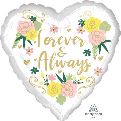 ANAGRAM Printed Forever & Always Together Anniversary Balloon 18" Balloon
