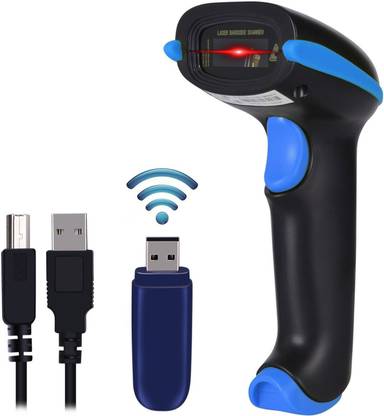 taotronics New 2.4GHz Wireless Barcode Scanner, Portable & USB2.0 Wired Reader with USB Receiver Cable for Supermarket Library Express Company Retail Store Warehouse 2D Camera Barcode Scanner