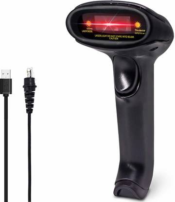 taotronics New USB Barcode Scanner Wired Handheld Laser Bar Code Scanner Automatic Scan Barcode Reader Black 2D Camera Barcode Scanner