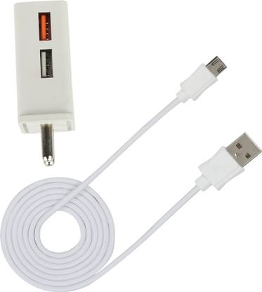 3.4A. FAST CHARGER & V8 CABLE FOR LE__NVO A 7000 TURBO 3.4 A Multiport Mobile Charger with Detachable Cable