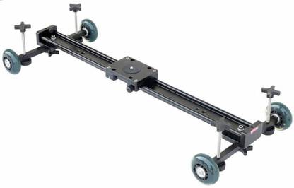 FLYFILMS 2ft / 24" / 0.6m Camera slider wheel dolly Adjustable Axles DSLR Track Pulley Rail Car Slider with Bush Technology For 15Kg Camera Load Nikon FF-SL-D Camera Rig