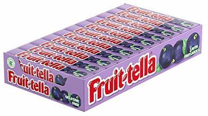 Fruit-tella Chewy sweets with Blackcurrant Flavour (20sticks *36g), 720g Blackcurrant Candy