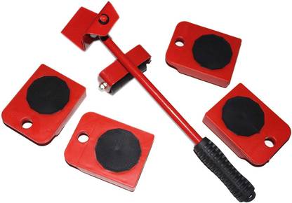 SHARABANI shifting/lifting tool set heavy objects mover transport roller 1 lifter with 4 wheel plates Bar Stool Wheels