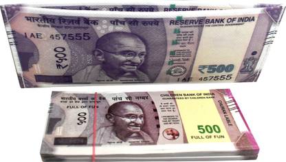 TRYTOKART 500 Rupees Prints Canvas Prank Wallet Money print wallet Gag Toy