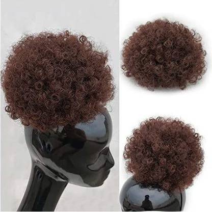 K&G Hair Afro Puff Drawstring Ponytail Soft Kanekalon Drawstring Puff Ponytail Short Kinky Curly piece Updo  Extensions F Hair Extension