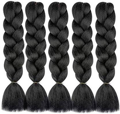 My Like Kanekalon Braiding  Fiber Synthetic  Extensions For Braiding Crochet Twist Box Braids 24Inch Natural Jumbo Hair Extension