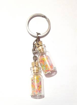 SK Message bottle key chain ,send your msg to your love. Key Chain