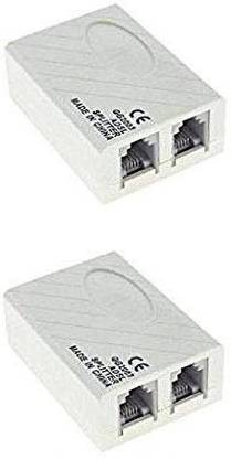 Fedus Female Socket Phone Modem Filter ADSL Splitter (2pcs) LAN Adapter Lan Adapter
