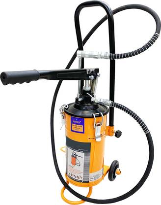 intenzo High Pressure Bucket Grease Pump 5Kg Capacity Free Size Manual Roller Lubricator, Multipurpose Grease Gun Universal Gun With Oil Pipeline Manual Pump
