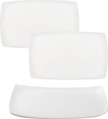 Neena Crockeries Acrylic Diamond Platter pk of 3 Tray