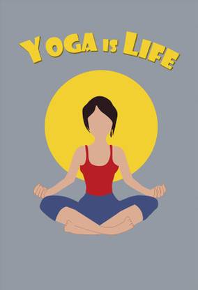 Yoga Spiritual Art Poster for Room & Office (13 Inch X 19 Inch, Rolled) Multi Color… Paper Print