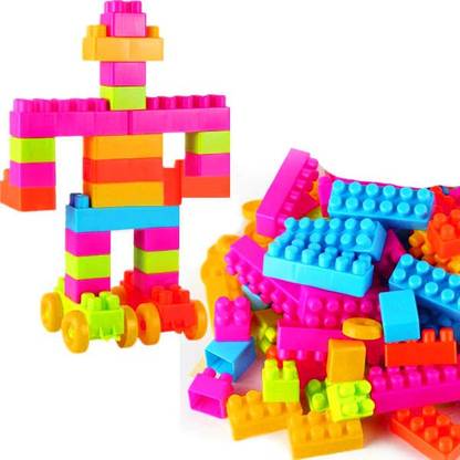 TamBoora (92 Pieces +8 Tyres)100% GOOD QUALITY Building Blocks for Kids,let Your Kid Make Everything he/she Dreams of. Improves Logical Thinking and Cognitive Skills of Kids