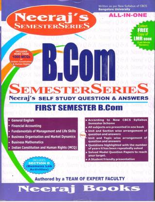 Bcom- First Semester-All In One (Cbcs) Bangalore University