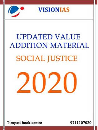 Vision IAS Updated Value - Addition Material Social Justice - 2020