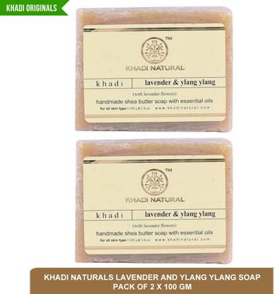 KHADI NATURAL | Lavender and ylang soap - best fragrance soap(pack of 2)100g