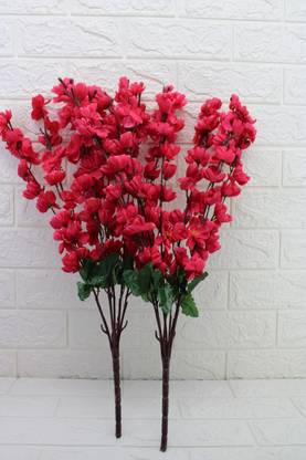 TFH Cherry Blossom Flower Bunch Gold Multicolor Cherry Blossom Artificial Flower