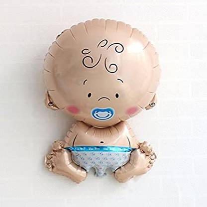 MON N MOL Printed Big Baby Boy Shape Helium Foil Balloon for Baby Shower, Baby Welcoming Decoration Airwalker