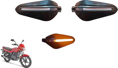 AutoVHPR Baja Platina 100 Stylish Black LED HandGuard Handlebar Hand Guard