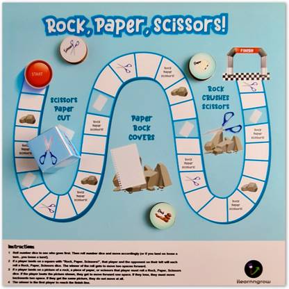 ilearnngrow Rock Paper Scissor Party & Fun Board Game