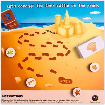 ilearnngrow Lets Conquer Sand Castle Party & Fun Board Game
