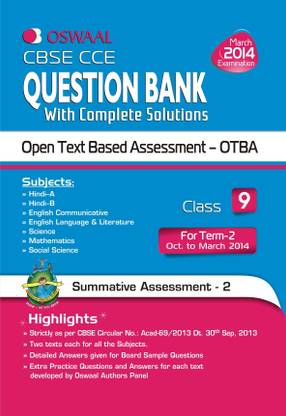 Oswaal CBSE CCE Question Banks Open Text- Based Assessment(OTBA) For Class 9