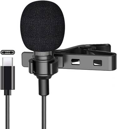 RAJ Type C Clip-on Collar Mic | C-TYPE Microphone for Audio and Video Recording Microphone Camera Microphone