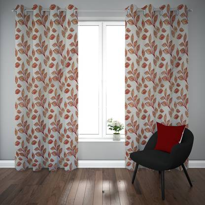 Spangle Homes 214 cm (7 ft) Door Jacquard Curtain (Pack Of 2)