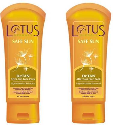 LOTUS HERBALS Safe Sun De Tan After Sun Face Pack(pack of 2)
