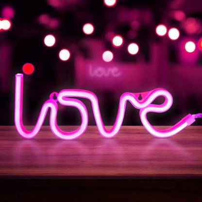 QUACE Love Neon Led Sign Light Table Lamp