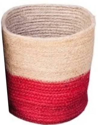 pepme Jute Grow Bags - Jute Grow Bags for plants, Plant Container of Jute (Round Medium 10 inch) Orange Bottom Plant Container Set