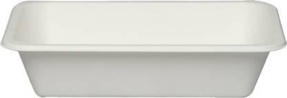 Ecoware 100% Natural, Biodegradable, Compostable, Ecofriendly, Safe & Hygienic Disposable Single compartment Tray (Pack of 50 Trays) Tray