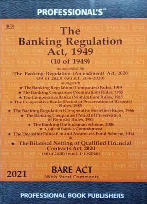 Banking Regulation Act, 1949 - Bare Act 2021 Professional