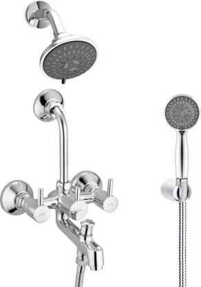 Alton 3-IN-1 Wall Mixer With 5-Function Overhead Shower and Hand Shower Full Set (Chrome) 5