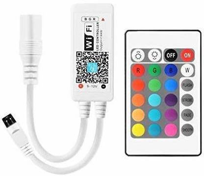 PROTIUM ABS WiFi Smart LED Strip Controller, Convert Any RGB Strip into Smart WiFi Enabled Strip with IR Remote , Work with Alexa and Google Assistant (White)